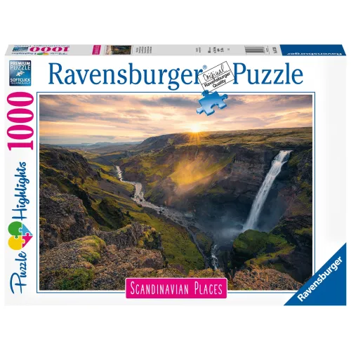 Ravensburger puzzel 1000 stukjes Scandinavian Places Haifoss  Waterval IJsland